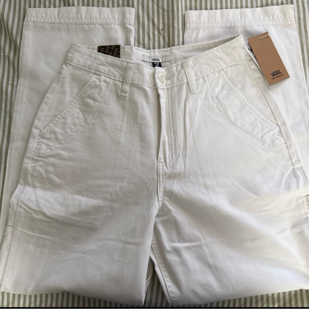 Vans  Crisp White Cargo Pants